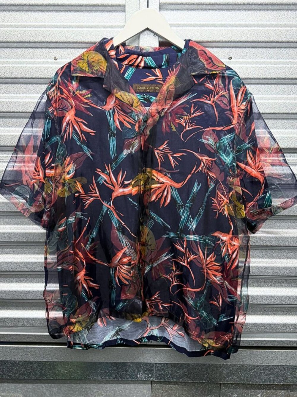 LOUIS VUITTON SS18 SAMPLE DOUBLE LAYER HAWAIIAN SHIRT BUTTON UP RELAXED FIT